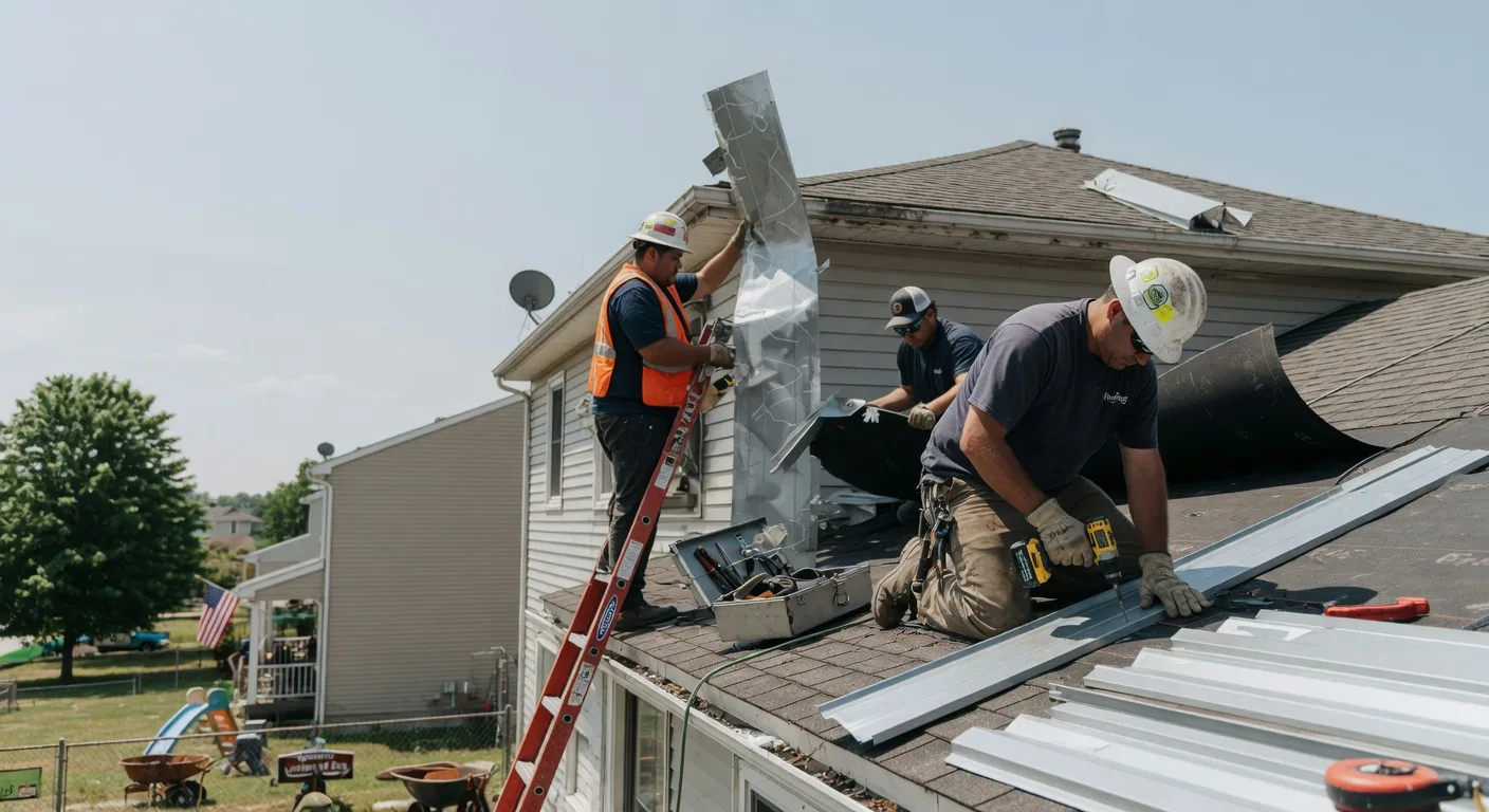 Storm Damage Metal Roof Repair in North Haverhill, NH